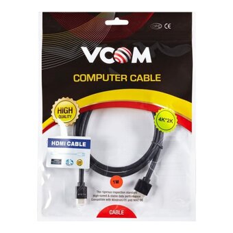  Кабель Vcom CG506AC-1M HDMI-19M -MiniHDMI-19M ver 2.0+3D/Ethernet 1m метал разъемы 