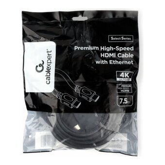  Кабель Cablexpert CC-HDMI4L-7.5M Light (19436) HDMI v2.0 19M/19M 7.5м черный 