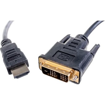  Кабель Cablexpert CC-HDMI-DVI-6 HDMI-DVI 19M/19M 1.8м single link черный 