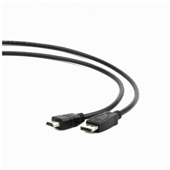  Кабель Bion BXP-CC-DP-HDMI-010 DisplayPort - HDMI, 20M/19M, однонаправленный конвертор сигнала с DisplayPort в HDMI, 1м, черный 