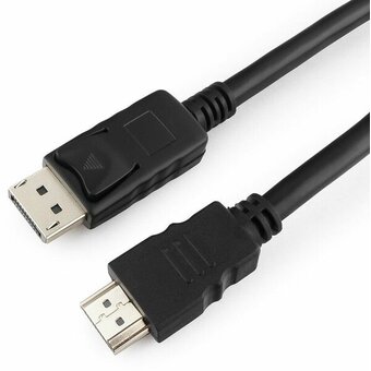  Кабель Bion BXP-CC-DP-HDMI-010 DisplayPort - HDMI, 20M/19M, однонаправленный конвертор сигнала с DisplayPort в HDMI, 1м, черный 