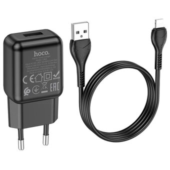  СЗУ HOCO C96A 1USB charger+ Lightning (черный) 