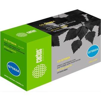  Картридж Cactus CS-Q7582A для принтера HP Color LaserJet CP3505/3800 желтый 6000 стр. 