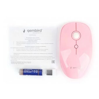 Мышь беспроводная Gembird MUSW-390, розовый глянец 