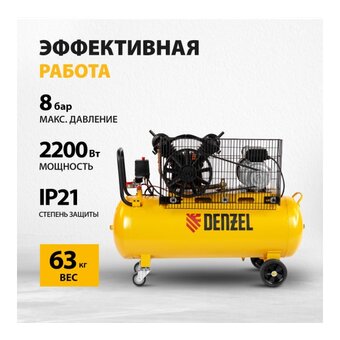  Компрессор воздушный Denzel BCV2200/100 (58110) 