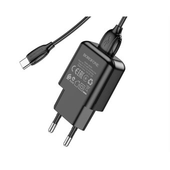  СЗУ Borofone BA64A Single port charger set Type-C (черный) 