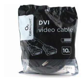  Кабель Cablexpert CC-DVI2L-BK-10M DVI-D dual link 25M/25M 10м черный 