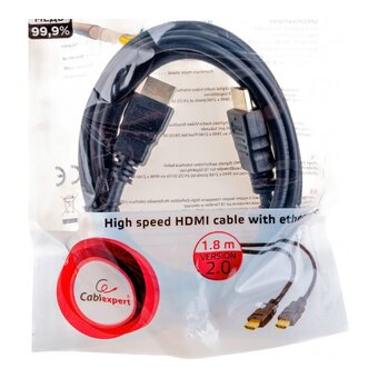  Кабель Cablexpert CC-HDMI4-6 HDMI v1.4 19M/19M 1.8м черный 