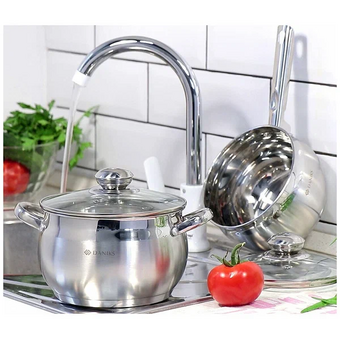  Набор кастрюль Daniks SD-6 204074 6пр 1.9/2.9/3.9л 