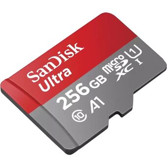  Карта памяти microSDXC SanDisk Ultra SDSQUAC-256G-GN6MN 256GB Class 10, UHS-I, R 150 МБ/с, без адаптера SD 