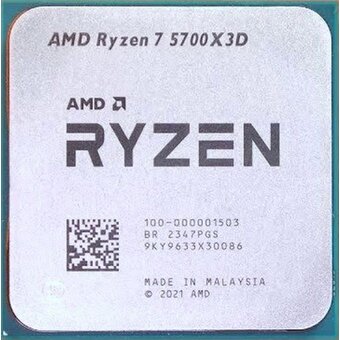  Процессор AMD Ryzen 7 5700X3D Oem (100-000001503) Base 3,00GHz, Turbo 4,10GHz, Without Graphics, L3 96Mb, TDP 105W, AM4 