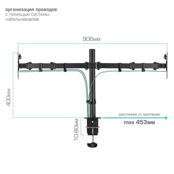  Кронштейн для мониторов Kromax Casper-508 черный 10"-32" 