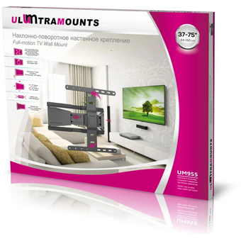  Кронштейн для телевизора Ultramounts UM 955 черный 37"-75" 