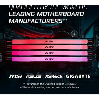  ОЗУ Kingston Fury Renegade RGB XMP KF576C38RSA-16 16GB 7600MT/s DDR5 CL38 DIMM 