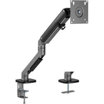  Кронштейн для мониторов Ultramounts UM 734BL серый/черный 17"-27" макс.7кг крепление к столешнице поворот и наклон 