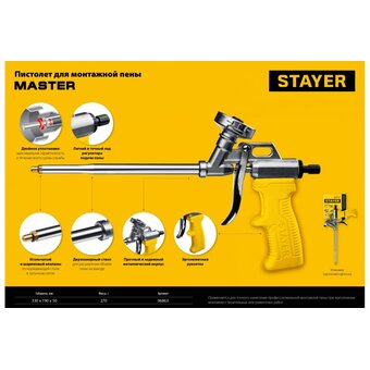  Пистолет для монтажной пены STAYER 06863 z02 