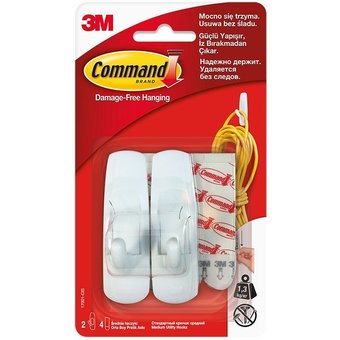  Крючок 3M Command 17001 белый (2шт) (7100107867) 
