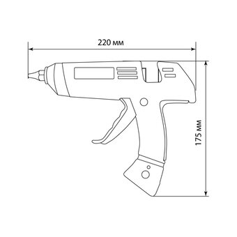  Клеевой пистолет TDM Алмаз КП-150 (SQ1024-0104) 150 Вт 