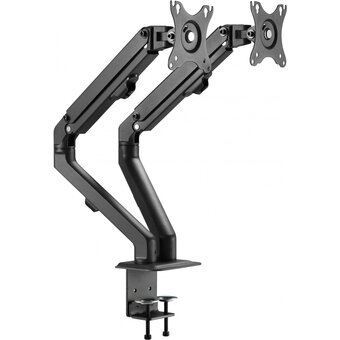  Кронштейн для мониторов Ultramounts UM 729 черный 17"-27" макс.7кг крепление к столешнице поворот и наклон 