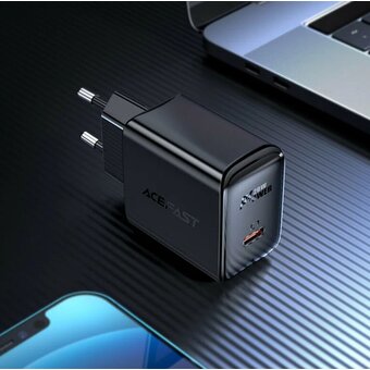  СЗУ Acefast A1 AF-A1-BK PD20W single USB-C charger EU Black 