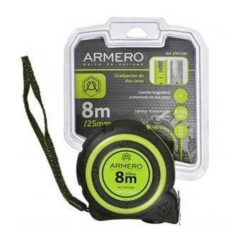  Рулетка ARMERO с двумя фиксаторами 8м*25мм A101/282 