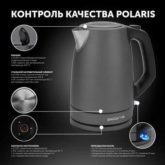  Чайник POLARIS PWK1724CA графитовый 