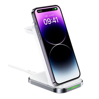  Беспроводное ЗУ ACEFAST E15 AF-E15-WH desktop 3-in-1 wireless charging stand White 