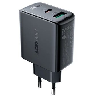  СЗУ Acefast A5 PD32W(USB-C+USB-A) dual port, black 