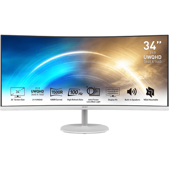  Монитор MSI Pro MP341CQW (9S6-3PB2CT-025) White 
