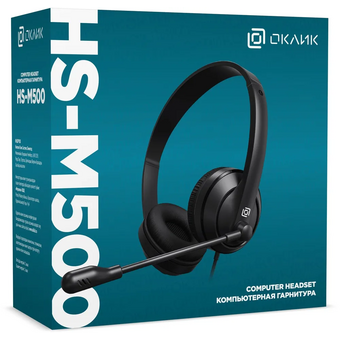  Наушники Oklick HS-M500 черный 
