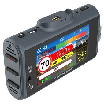 Видеорегистратор с радар-детектором Silverstone F1 Hybrid Uno Sport 4K WiFi GPS ГЛОНАСС 