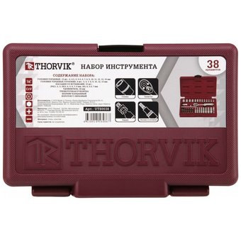  Набор инструмента THORVIK 1/4"DR UTS0038 