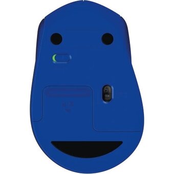  Мышь беспроводная Logitech M331 Silent Plus синий (1000dpi) silent USB (3but) 
