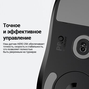  Мышь беспроводная Logitech G PRO X SUPERLIGHT черный (25600dpi) USB (4but) 