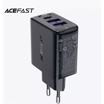  СЗУ ACEFAST A57 PD35W GaN (2*USB-A+USB-C) - Black 