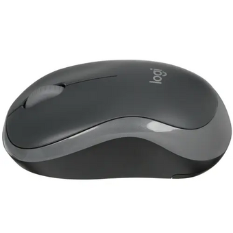  Мышь беспроводная Logitech M186 (910-004131) черный/серый (1000dpi) USB2.0 (2but) 