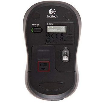  Мышь беспроводная Logitech B175 (910-002635) черный/серый (1000dpi) USB (2but) 
