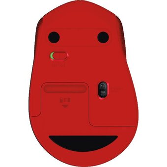  Мышь беспроводная Logitech M331 Silent Plus (910-004916) красный (1000dpi) silent USB (3but) 