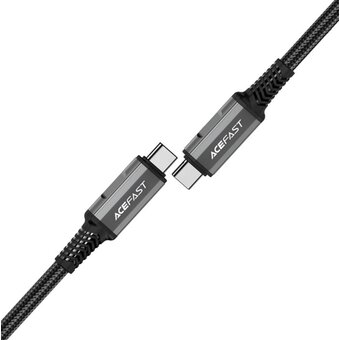  Дата-кабель ACEFAST C1-09 USB-C to USB-C audio/video transmission full-featured - Black-Gray 