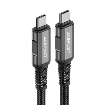  Дата-кабель ACEFAST C1-09 USB-C to USB-C audio/video transmission full-featured - Black-Gray 