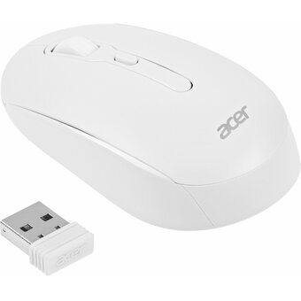  Мышь беспроводная Acer OMR308 (ZL.MCECC.023) белый (1600dpi) USB (4but) 