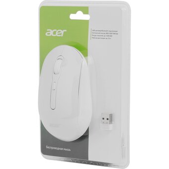  Мышь беспроводная Acer OMR308 (ZL.MCECC.023) белый (1600dpi) USB (4but) 