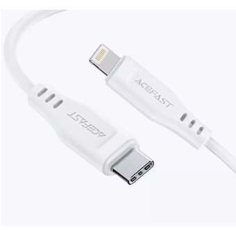  Кабель ACEFAST C3-01 USB-C to Lightning TPE charging data cable White 