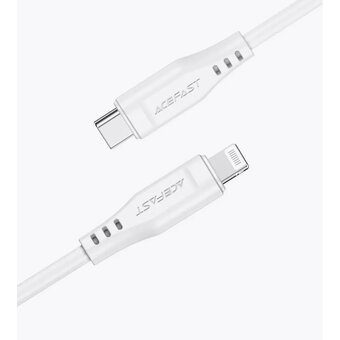  Кабель ACEFAST C3-01 USB-C to Lightning TPE charging data cable White 