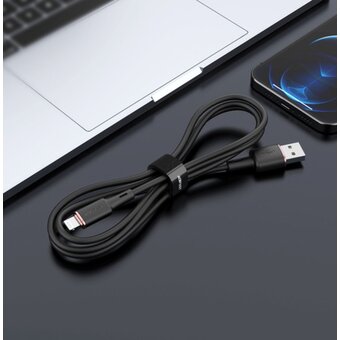  Кабель ACEFAST C2-02 USB-A to Lightning zinc alloy silicone charging data cable Black 