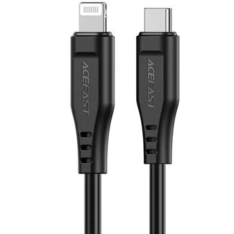  Кабель ACEFAST C3-01 USB-C to Lightning TPE charging data cable Black 