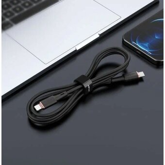  Кабель ACEFAST C2-01 USB-C to Lightning zinc alloy silicone charging data cable Black 