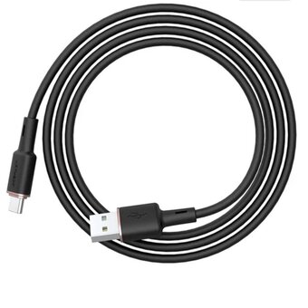  Кабель ACEFAST C2-04 USB-A to USB-C zinc alloy silicone charging data cable Black 