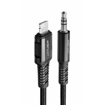  Кабель ACEFAST C1-08 USB-C to 3.5mm aluminum alloy audio cable Black 