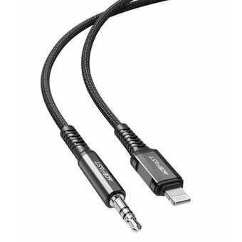  Кабель ACEFAST C1-08 USB-C to 3.5mm aluminum alloy audio cable Black 